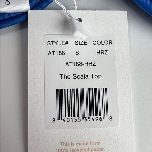 Brand New Andie “Scala” Bikini Top in Horizon Blue - Size S - Anthropologie - Picture 3 of 7